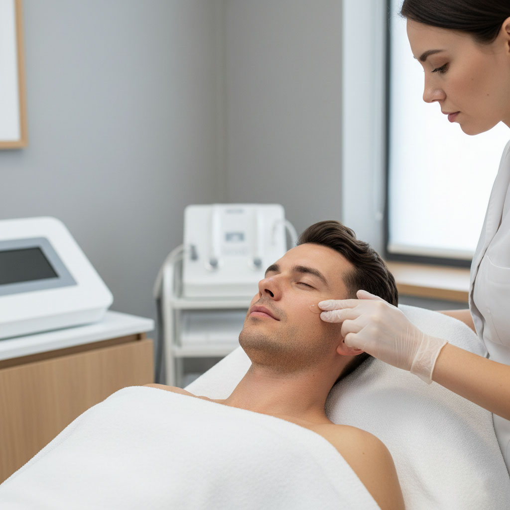 טיפול פנים לגברים בראש העין - קוסמטיקה גברית